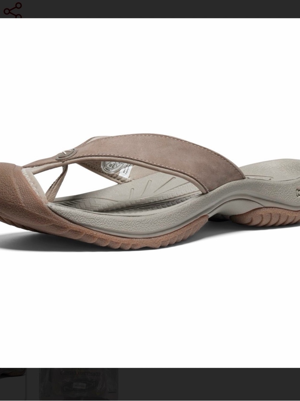 Keen Men's Taupe Brown Flip-Flop Sandal